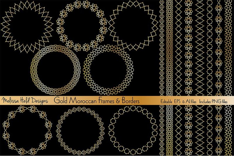 gold-moroccan-frames-and-borders