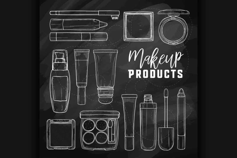 sketch-set-of-makeup-products