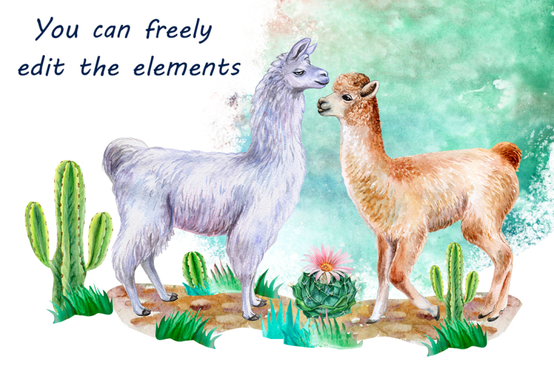 llamas-and-alpacas-watercolor