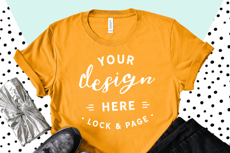 Download T-Shirt Mockup Bella Canvas 3001 Mega Bundle, Stylish Abstract Graphic By Lock and Page ...