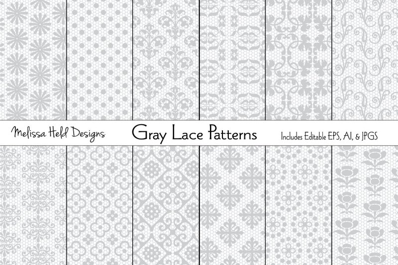 gray-lace-patterns