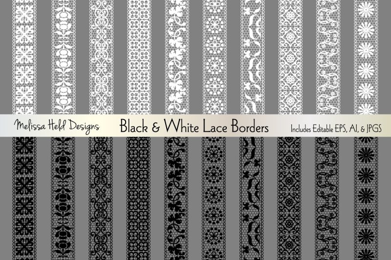 black-and-white-lace-borders