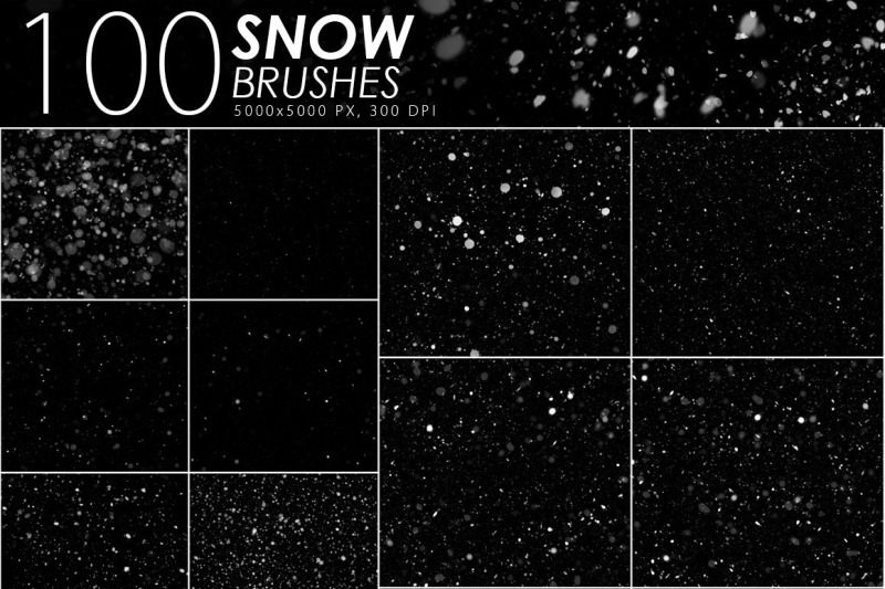 100-snow-photoshop-brushes