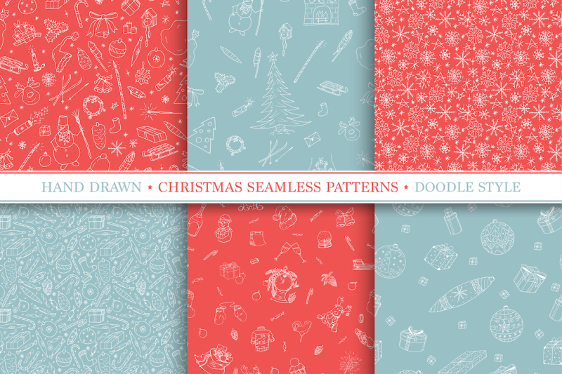 christmas-seamless-vector-patterns