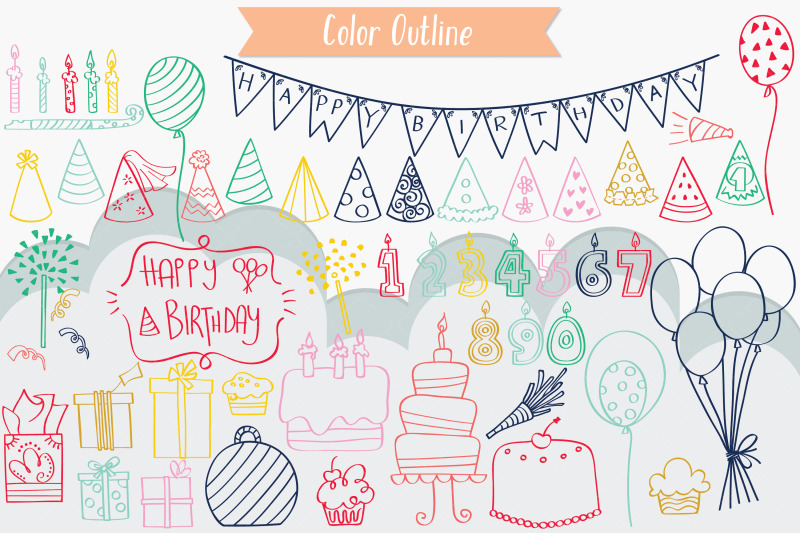 color-birthday-party-hand-drawn-cakes-candles-balloons-banner