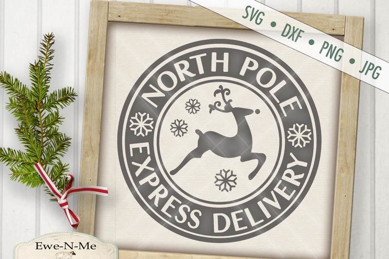 north-pole-express-delivery-reindeer-svg