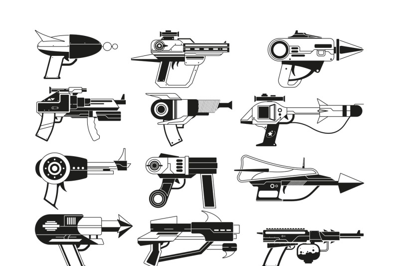 monochrome-illustrations-of-futuristic-weapons-for-astronauts