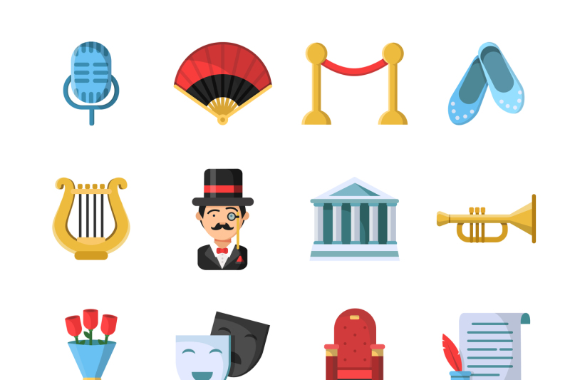 culture-symbols-masks-and-others-theatre-icon-set