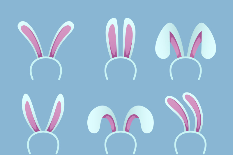 set-of-rabbit-ears-easter-masks-in-cartoon-style