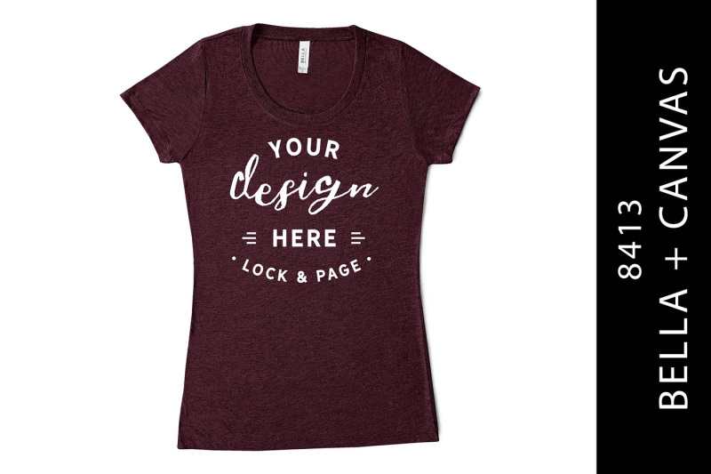Free Amethyst Bella Canvas 8413 Triblend T Shirt Mockup (PSD Mockups)
