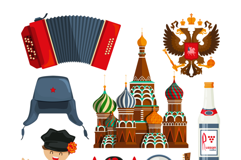 russian-landmarks-and-different-traditional-symbols