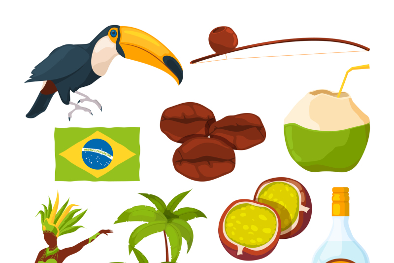 vector-collection-of-different-brazilian-symbols