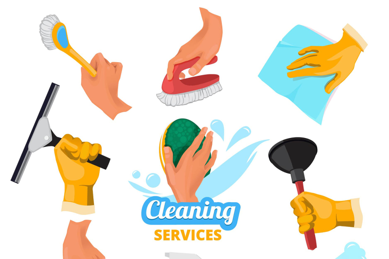 womens-hands-with-different-tools-for-cleaning