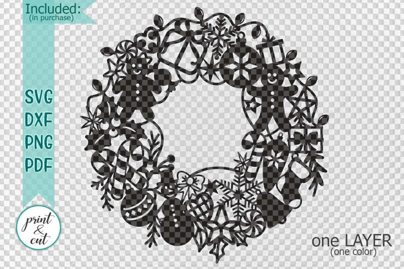 luxury-christmas-wreath-paper-laser-cut-template-svg-dxf-pdf