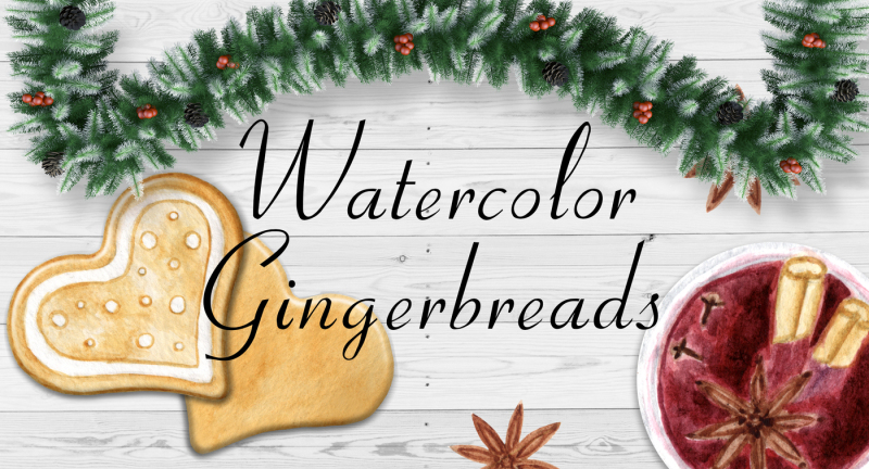 watercolor-gingerbread