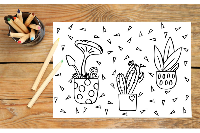 house-plants-hand-drawn-cactus-in-flower-pot-hanging-indoor-plant