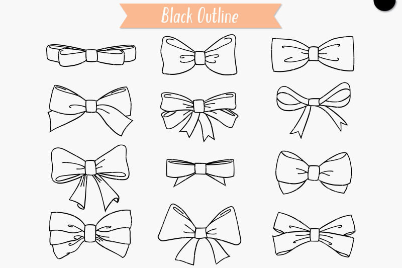 hand-drawn-bows-bow-tie-illustration-ribbon-fashion-accessories