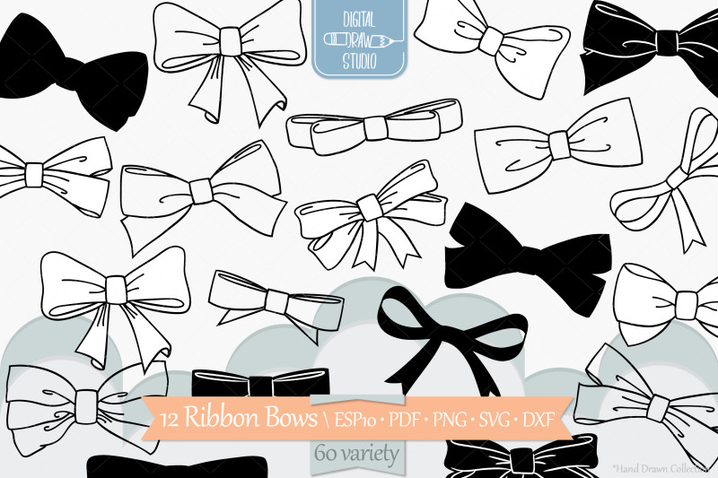 hand-drawn-bows-bow-tie-illustration-ribbon-fashion-accessories