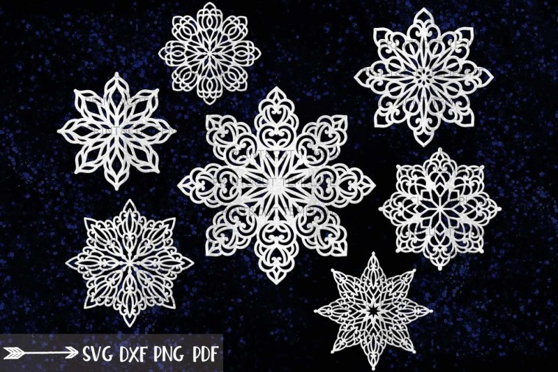 christmas-tree-decorations-snowflakes-stars-bundle-laser-paper-cut