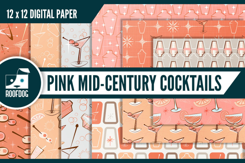 pink-mid-century-cocktail-digital-paper