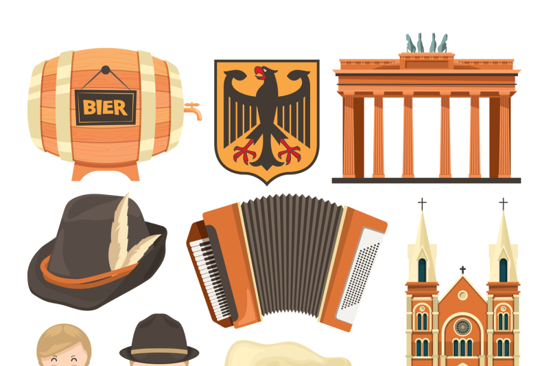 illustrations-of-germany-landmarks-and-cultural-objects