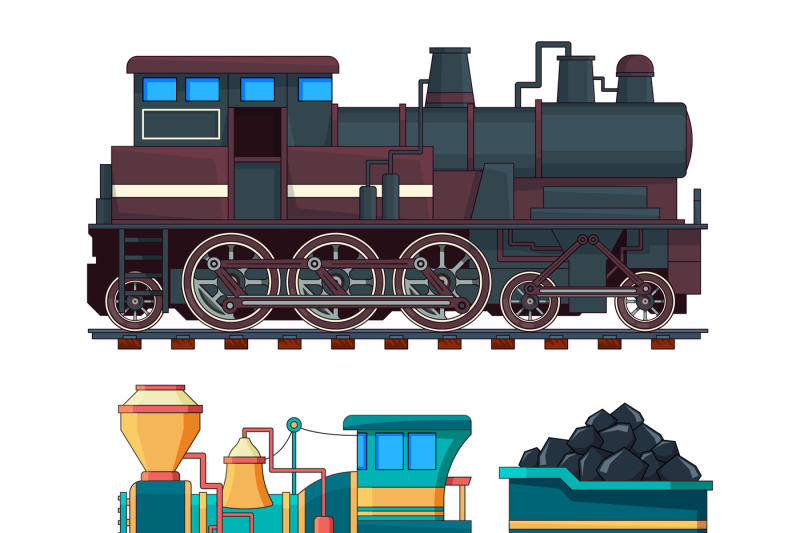 colored-cartoon-pictures-of-retro-trains