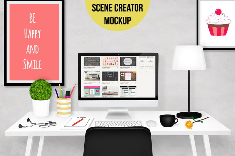 Free MEGA SCENE CREATOR MOCKUP (PSD Mockups)