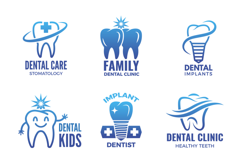 logotypes-with-illustrations-of-teeth-and-place-for-your-text