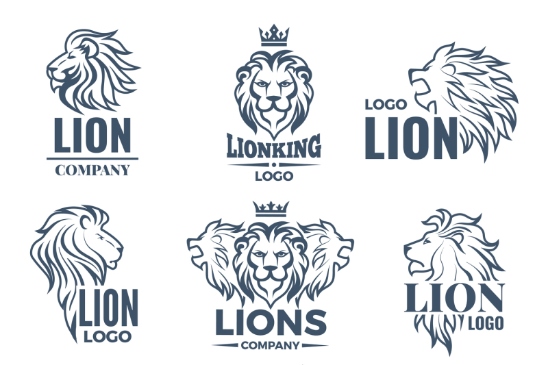 luxury-logo-or-badges-set-with-pictures-of-lions