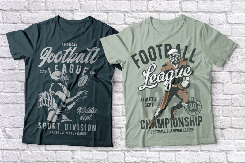 american-football-t-shirts-set