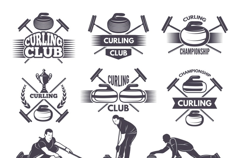labels-for-curling-sport-team