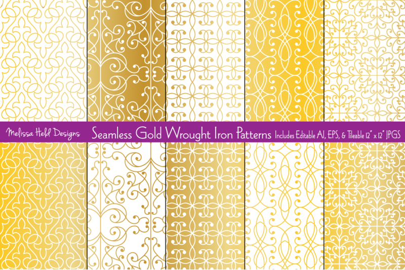 seamless-gold-wrought-iron-patterns