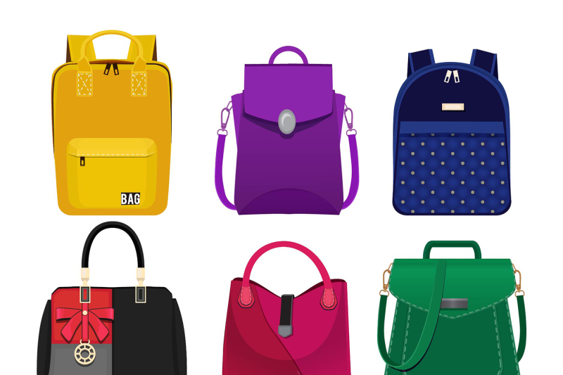 cartoon-illustrations-of-women-handbags-fashion-pictures-set-isolate