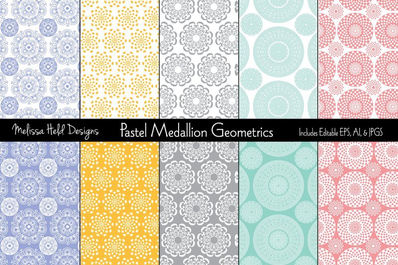 pastel-medallion-geometric-patterns