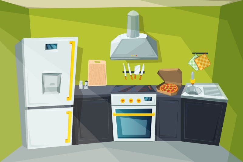 cartoon-illustration-of-kitchen-interior-with-various-modern-furniture