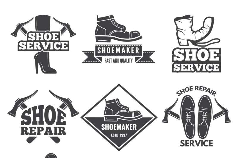 vintage-monochrome-labels-and-logos-for-shoe-repair-workshop