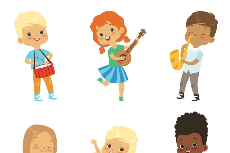 various-cartoon-kids-musicians