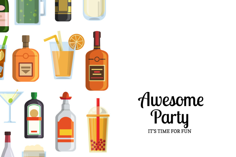 vector-background-with-alcoholic-drinks-in-glasses-and-bottles