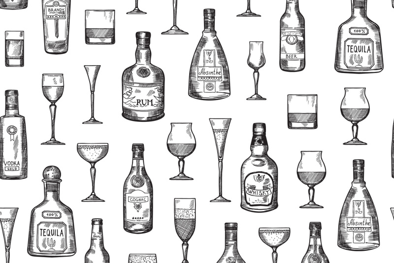 vector-pattern-or-background-illustration-alcohol-drink-bottles-and-gl