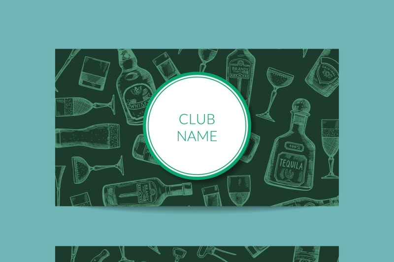 vector-hand-drawn-alcohol-drink-bottles-and-glasses-business-card