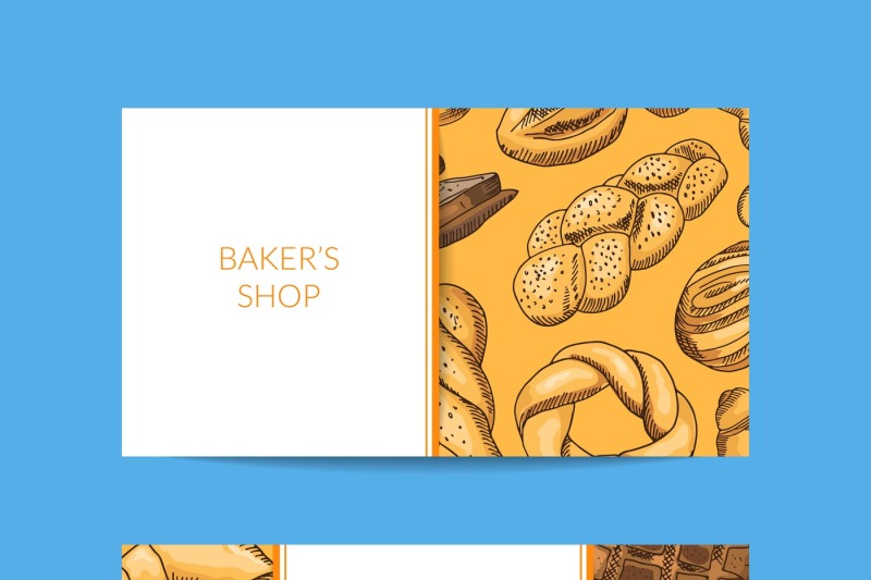 vector-business-card-template-for-shop-delivery-with-hand-drawn-baker