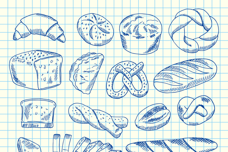 vector-hand-drawn-contoured-bakery-elements