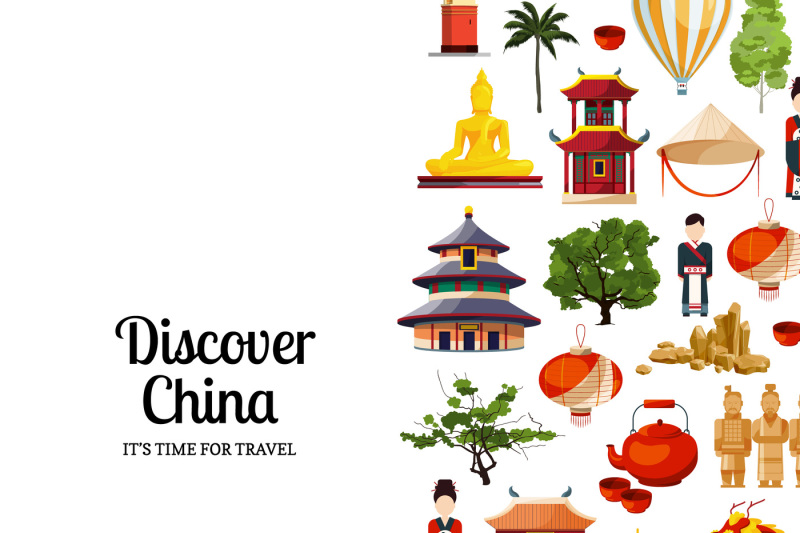 vector-flat-style-china-elements-and-sights-background-illustration-wi