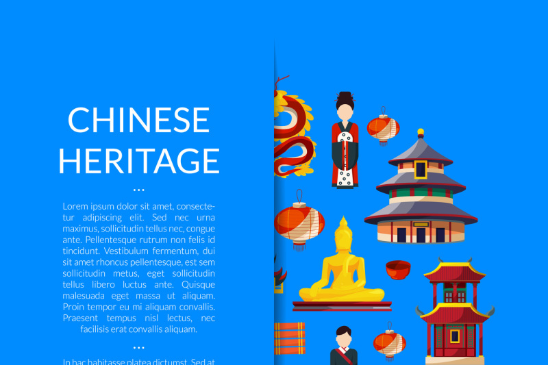 vector-flat-style-china-elements-and-sights