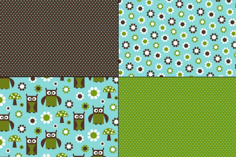 blue-and-green-owl-patterns