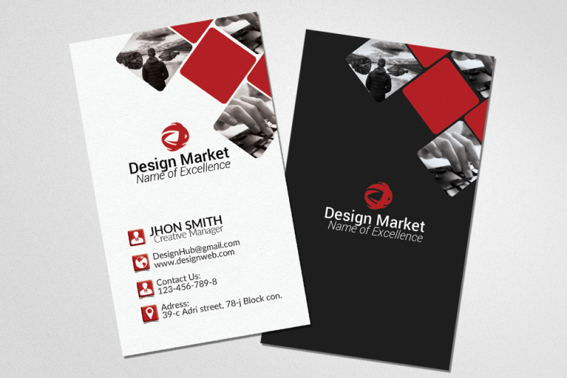 vertical-business-card-template