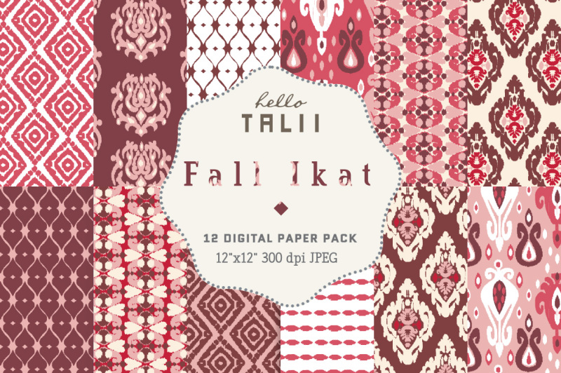 fall-ikat-digital-paper