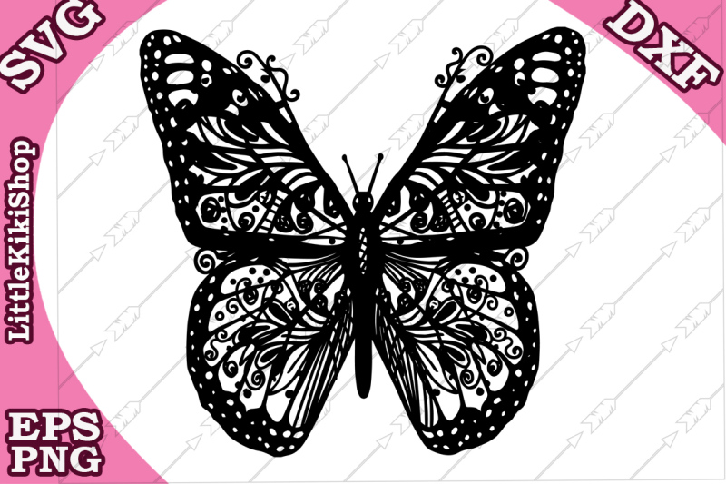 zentangle-butterfly-svg