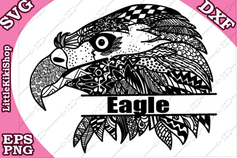 zentangle-monogram-eagle-svg-mandala-eagle-svg