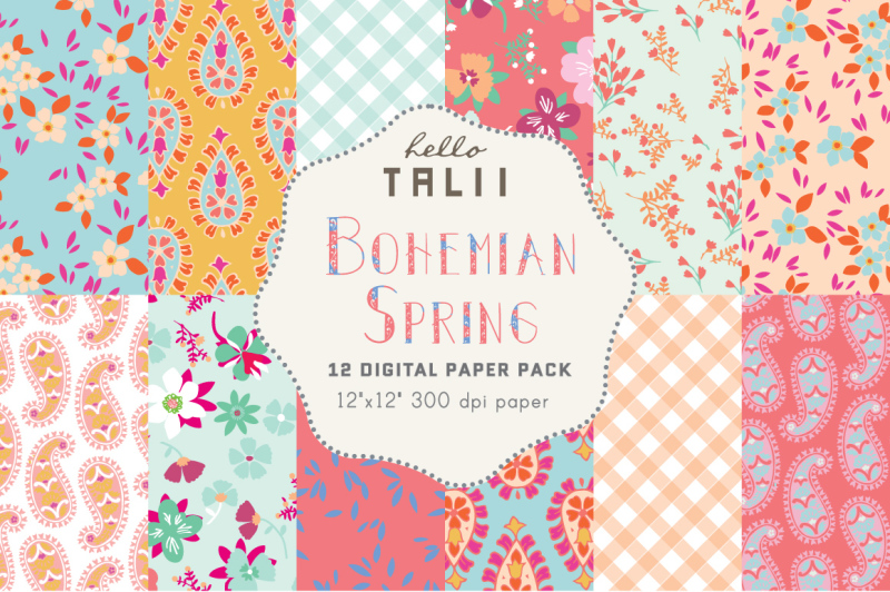 bohemian-spring-digital-paper